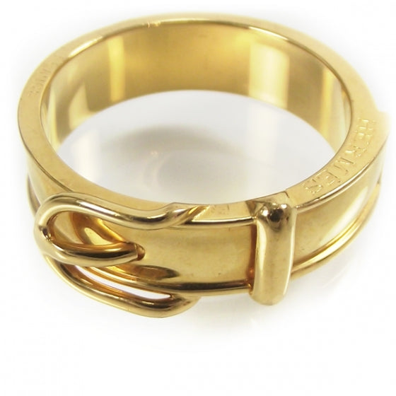 Belt Buckle Scarf Ring Gold