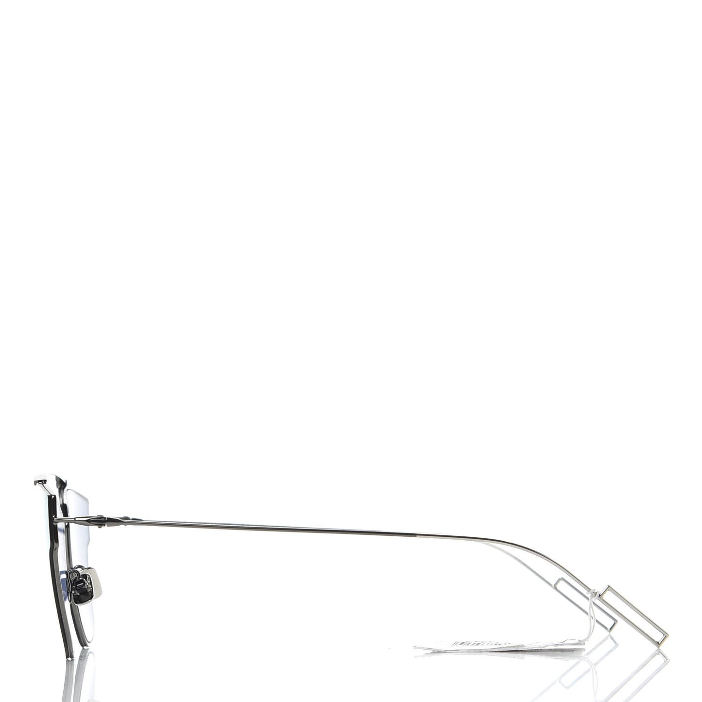 HOMME Metal Mirrored Geometric Sunglasses Palladium