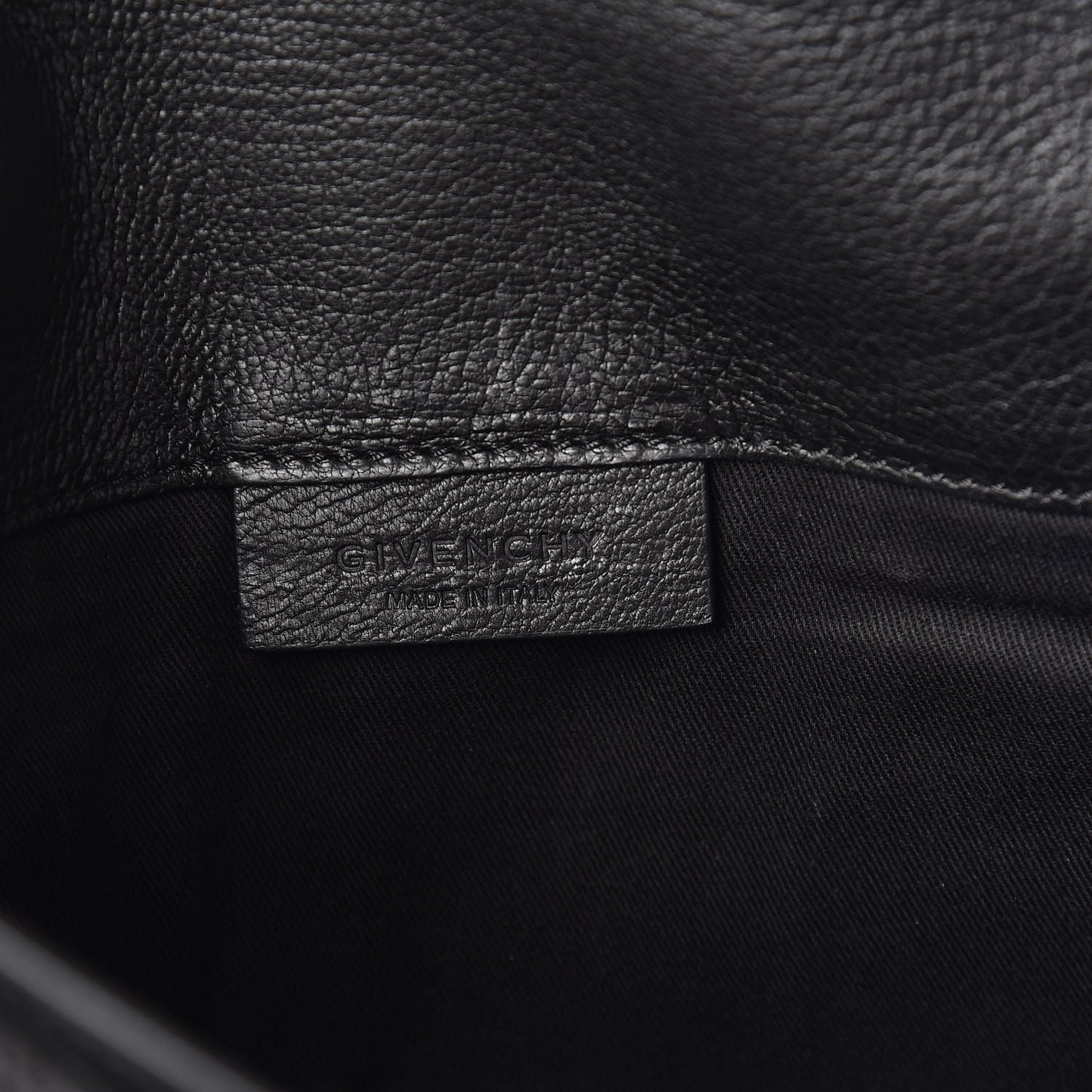 Sugar Goatskin Medium Antigona Envelope Clutch Black