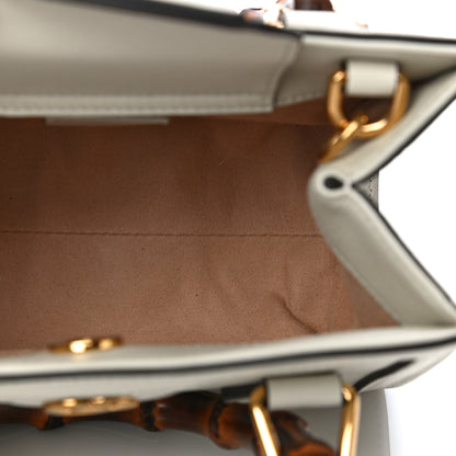 Gucci Wonka Grain Calfskin Mini Diana Tote Bag Mystic White Orange Fluo 5 of 12