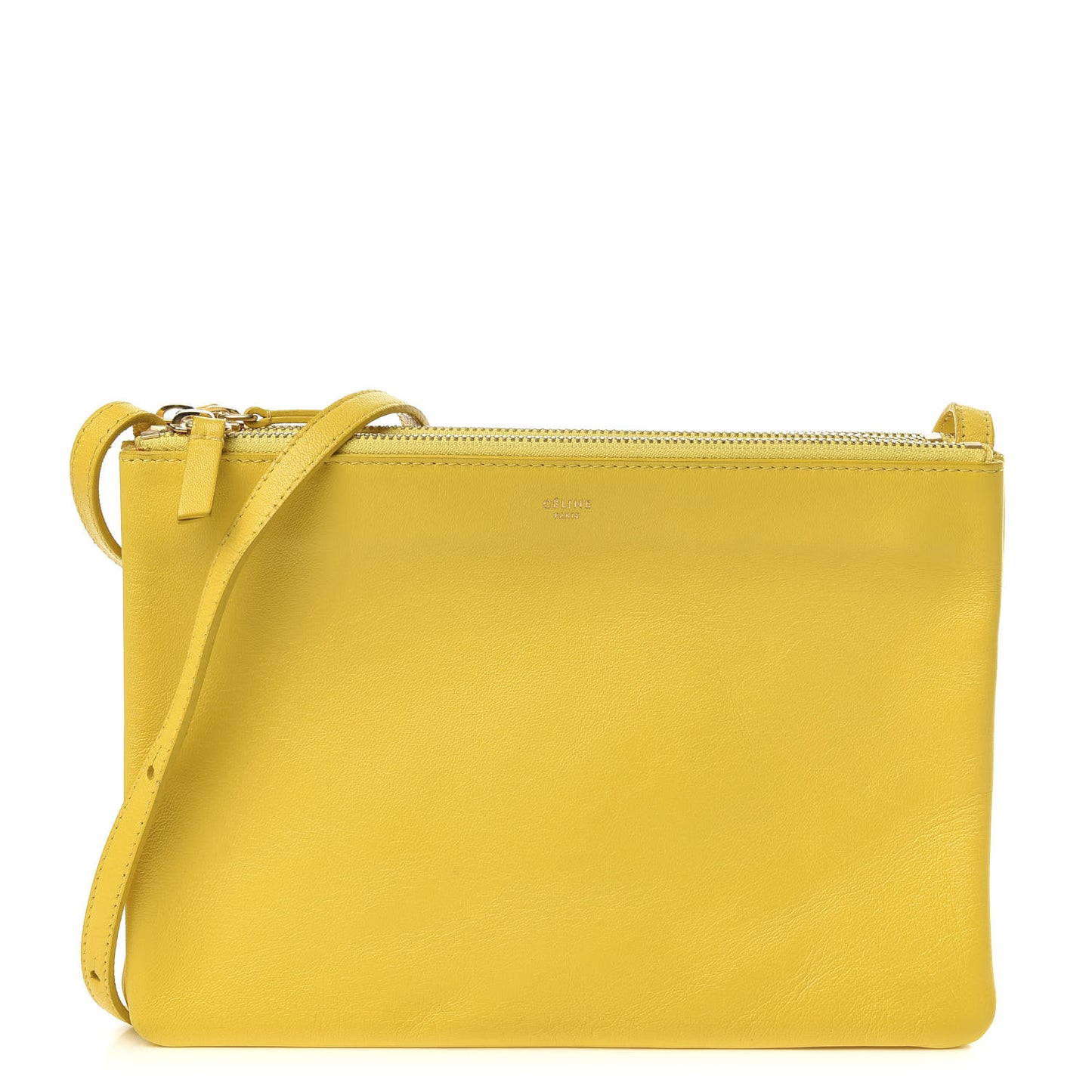 Lambskin Large Trio Crossbody Bag Sun Yellow