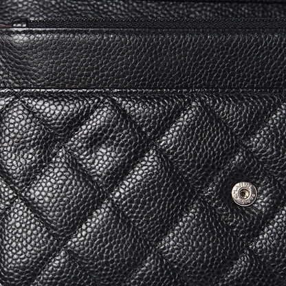 Chanel Caviar Quilted Wallet On Chain WOC Black 14 of 15
