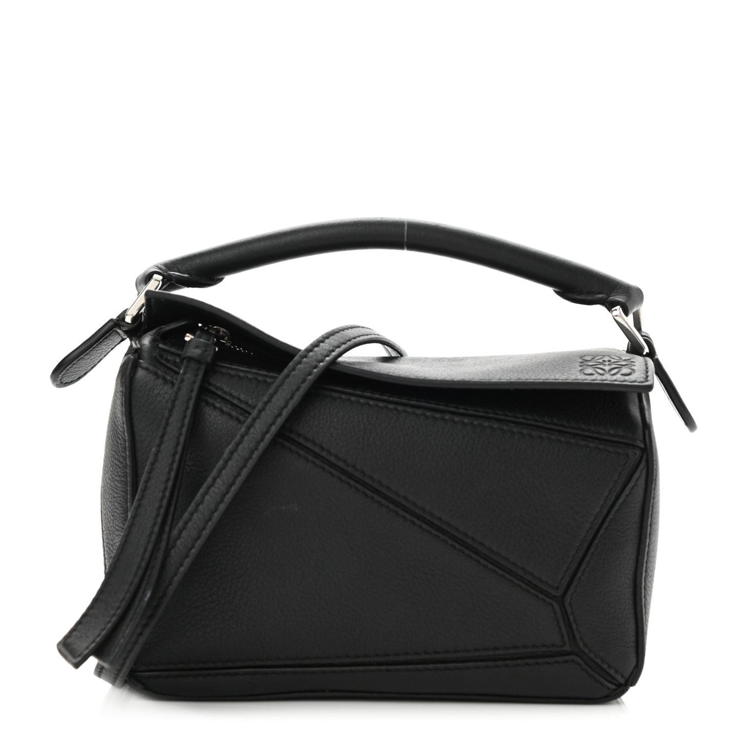 Calfskin Mini Puzzle Bag Black
