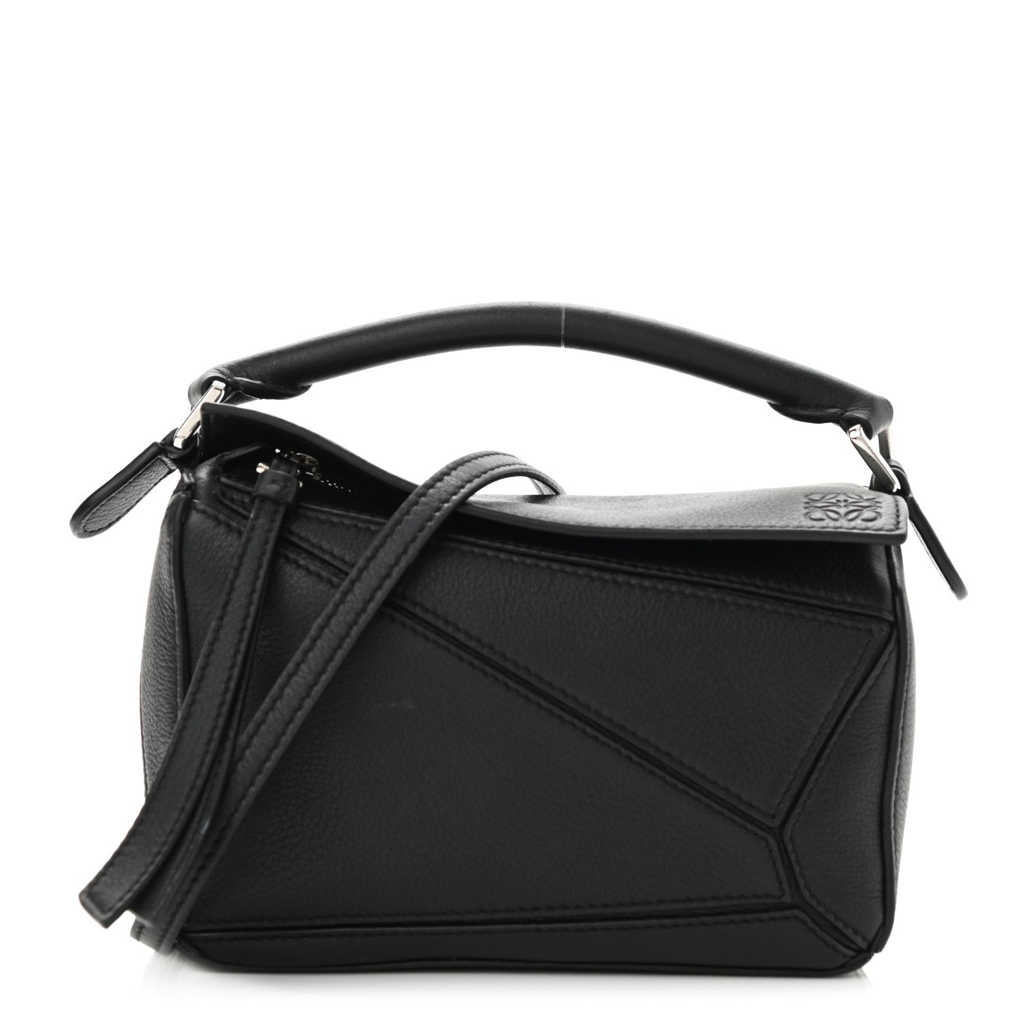 Loewe Calfskin Mini Puzzle Bag Black 1 of 9