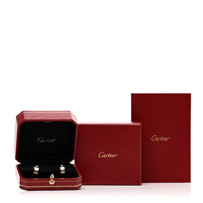 Cartier 18K Yellow Gold 2 Diamond 5.5mm LOVE Hoop Earrings 5 of 5