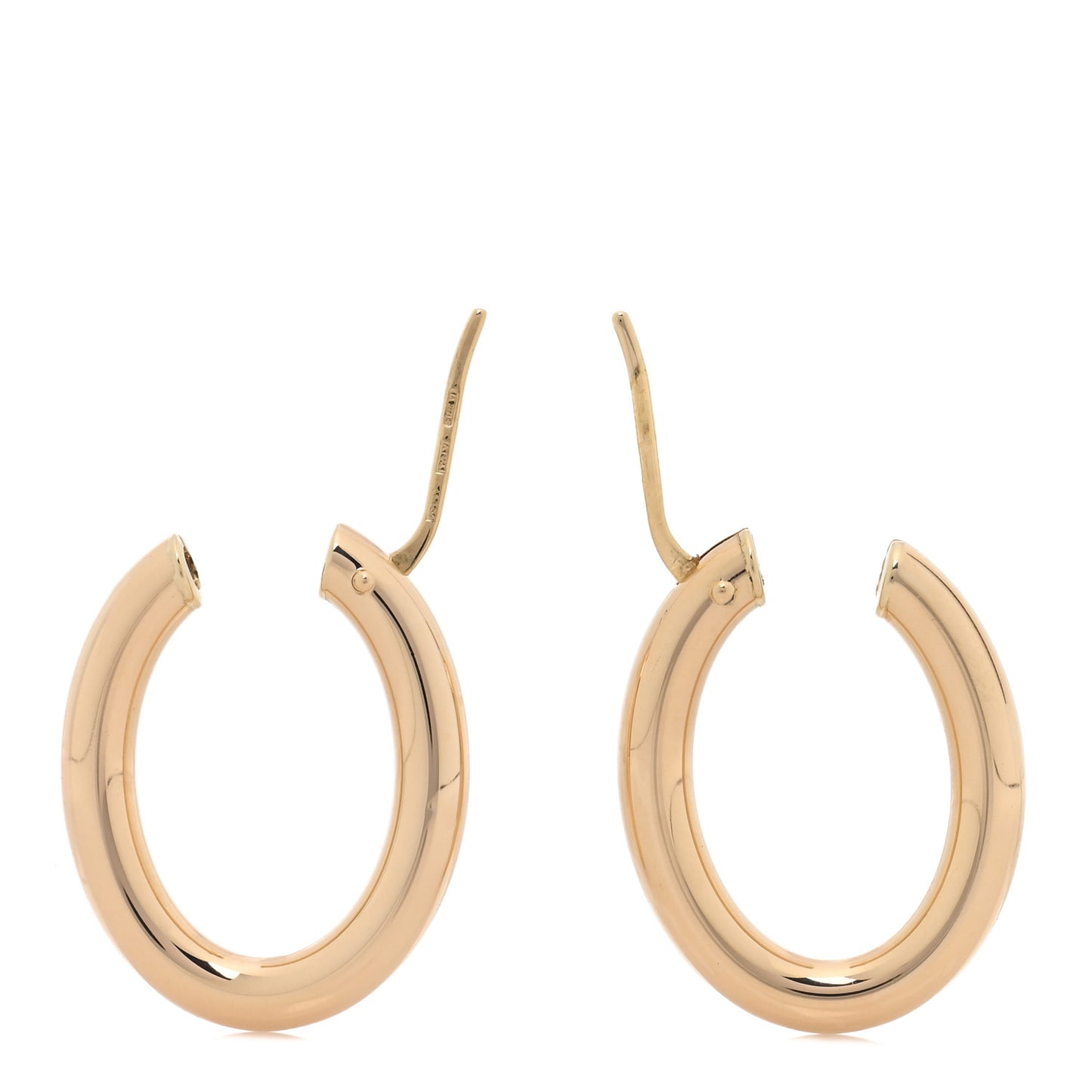 18K Yellow Gold Classics Oval Hoop Earrings