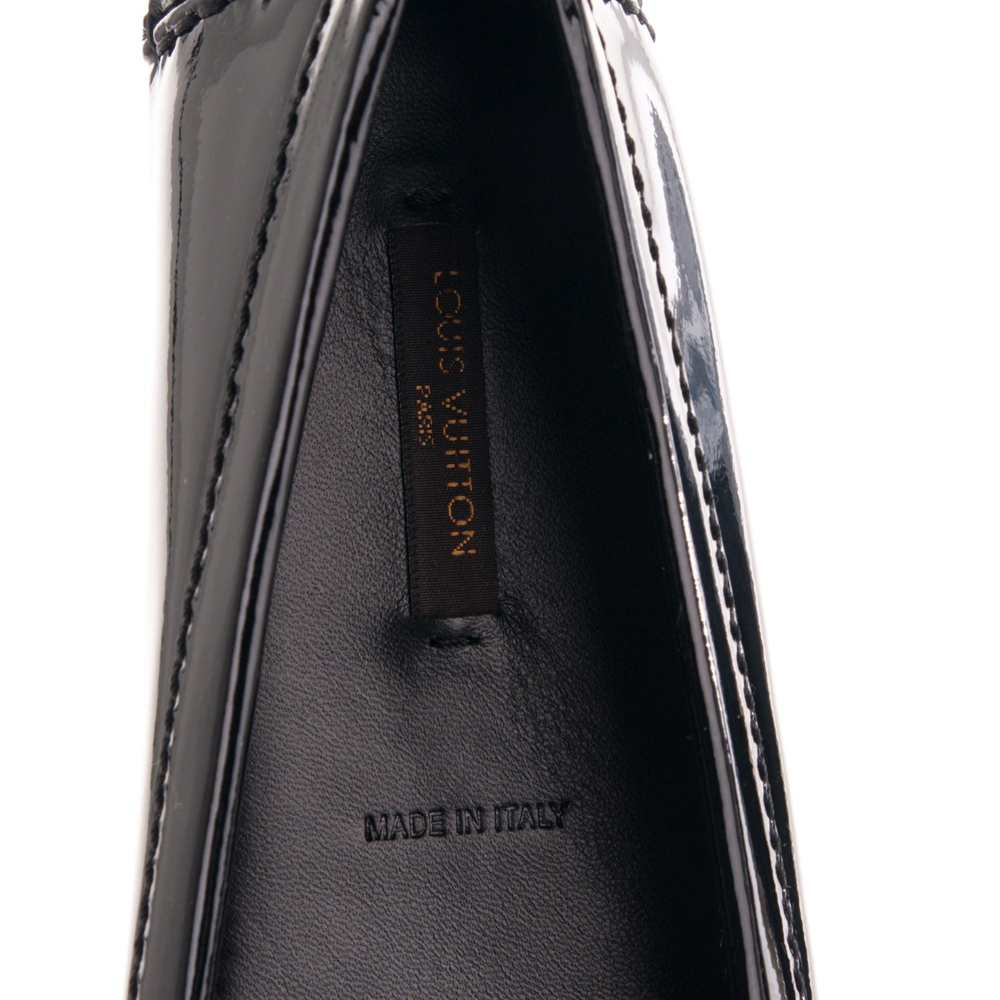 Patent Calfskin Oxford Loafers 37 Black