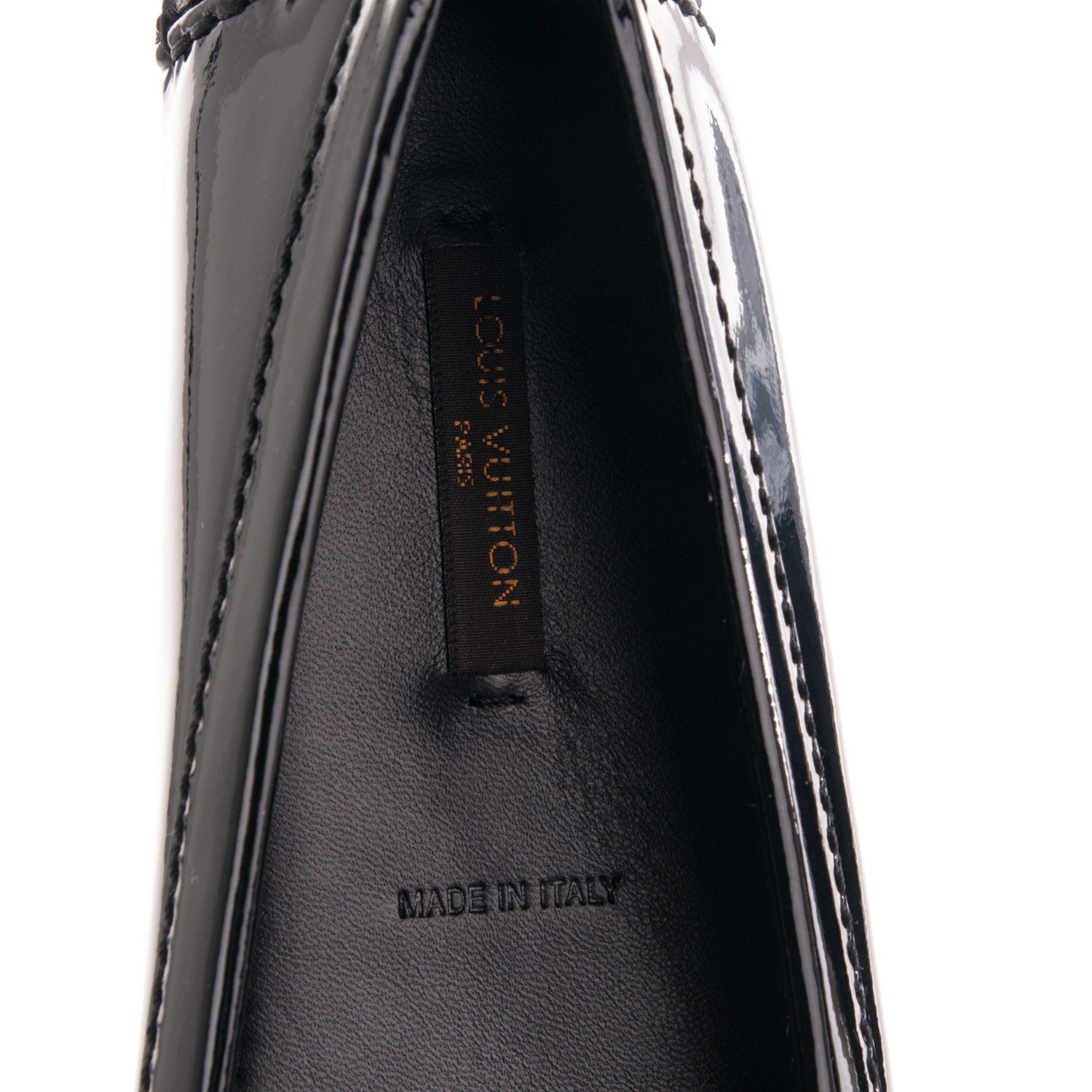 Louis Vuitton Patent Calfskin Oxford Loafers 37 Black 7 of 7