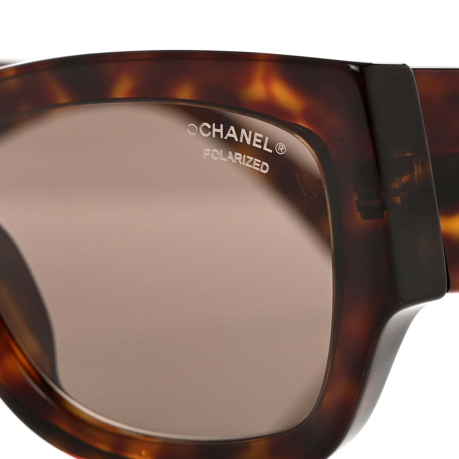 Chanel Acetate Rectangle Sunglasses 5507-A Tortoise 7 of 8