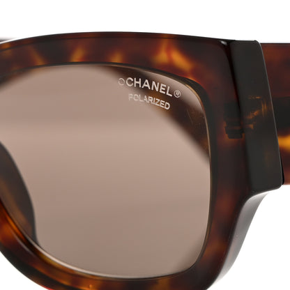 Chanel Acetate Rectangle Sunglasses 5507-A Tortoise 7 of 8