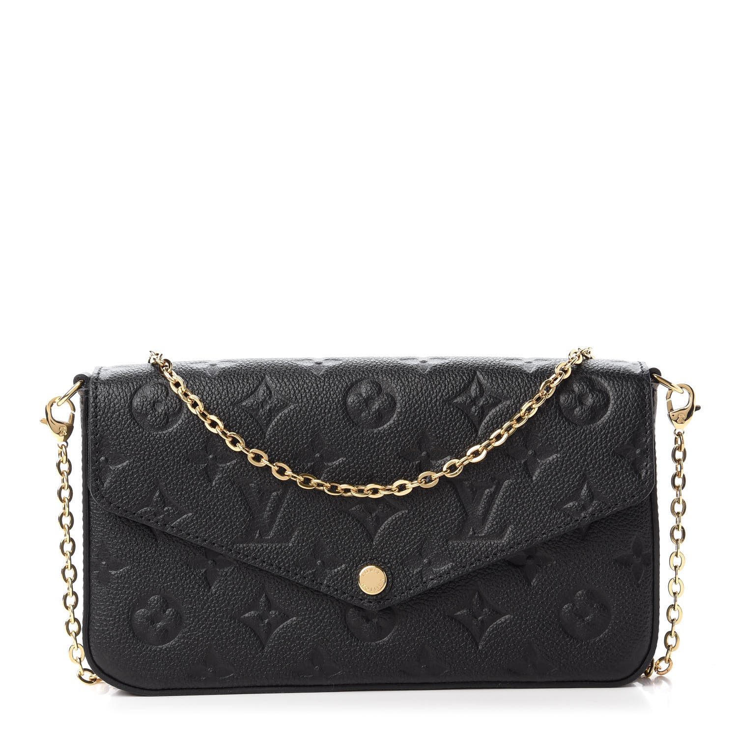 Louis Vuitton Empreinte Pochette Felicie Chain Wallet Black 1 of 11