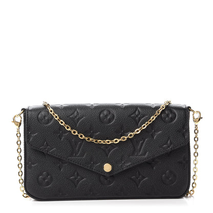 Louis Vuitton Empreinte Pochette Felicie Chain Wallet Black 1 of 11