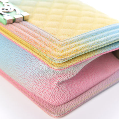 Chanel Caviar Quilted Medium Cuba Rainbow Boy Flap Multicolor 9 of 14