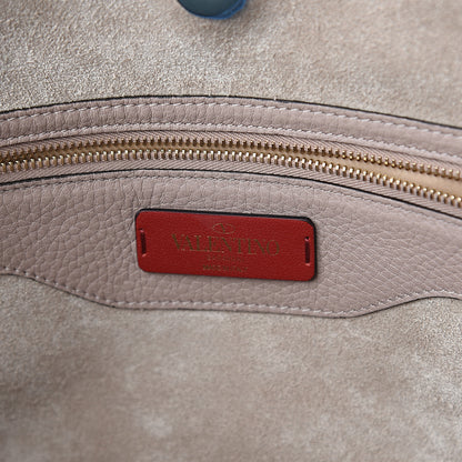 Valentino Garavani Grained Calfskin Rockstud Shoulder Tote Poudre 5 of 8