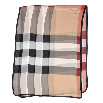 Burberry Silk Giant Check Scarf Camel 3 of 4