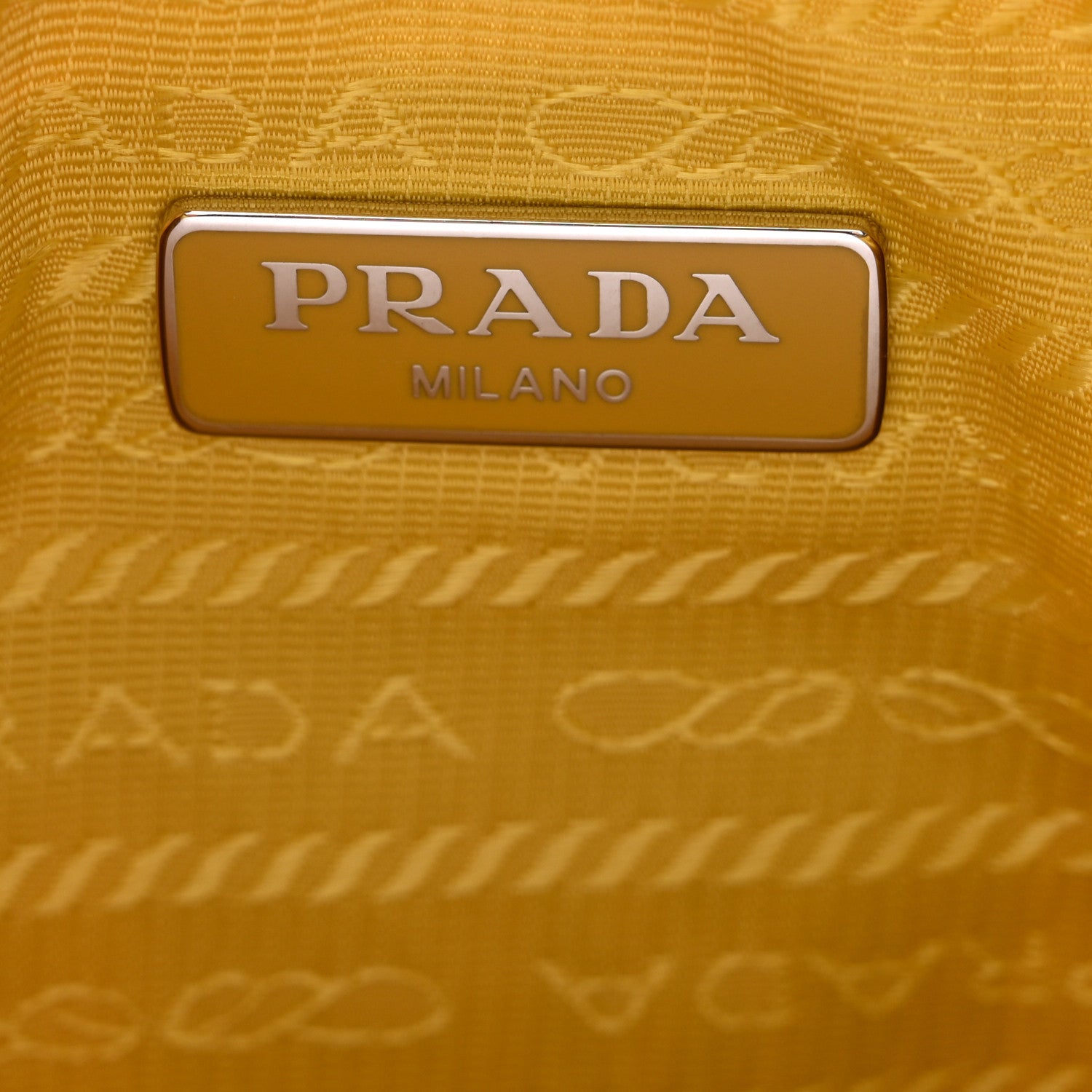 Prada Tessuto Nylon Gaufre Shoulder Bag Giallo 10 of 21