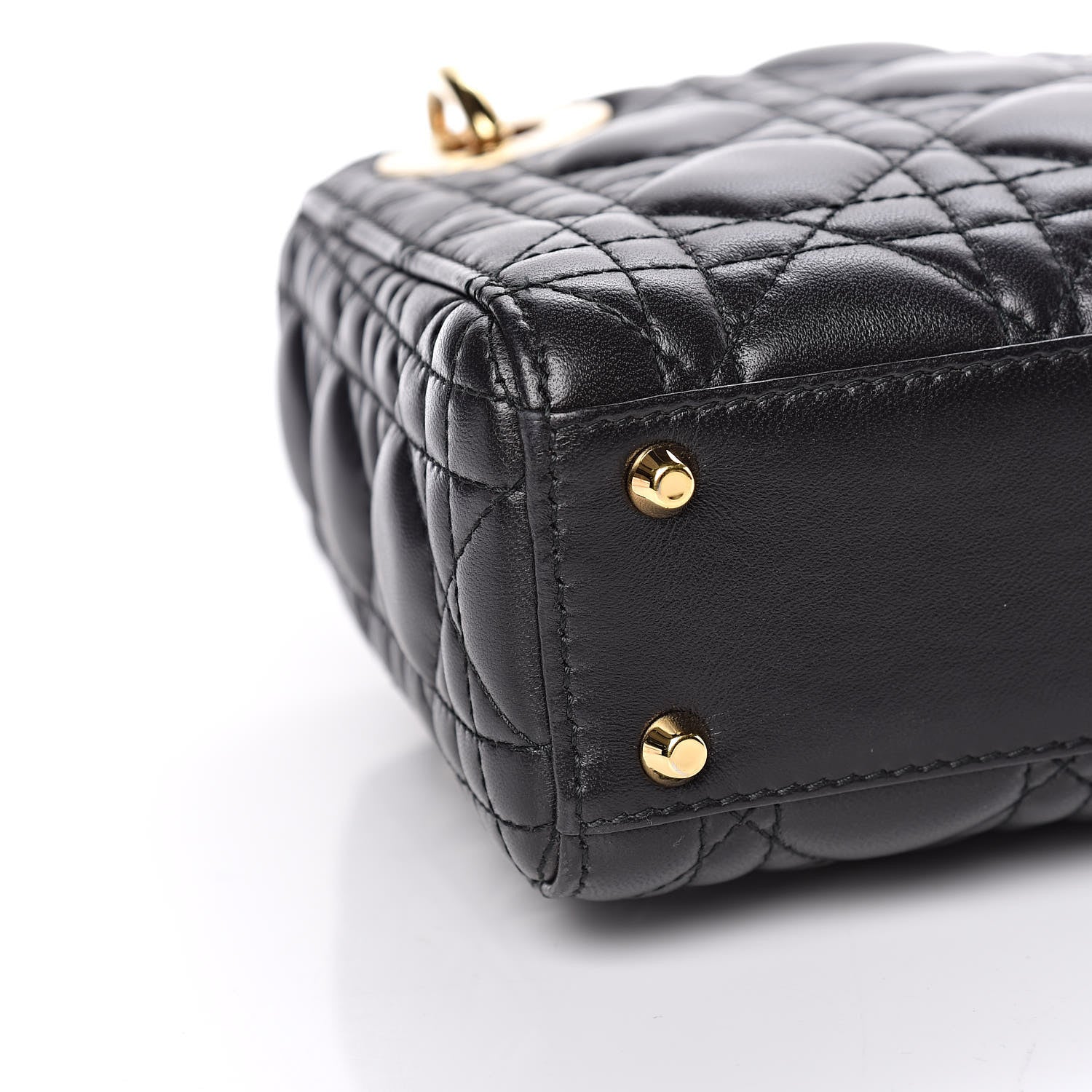 Christian Dior Lambskin Cannage Mini Lady Dior Black 8 of 10