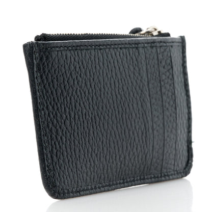 Gucci Dollar Calfskin Enamel Monochrome GG Marmont Key Case Card Holder Black 3 of 10