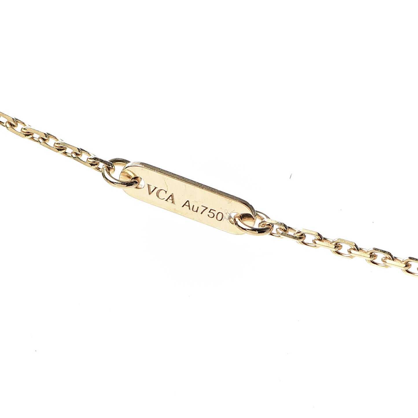18K Yellow Gold Mother of Pearl Sweet Alhambra Butterfly Pendant Necklace
