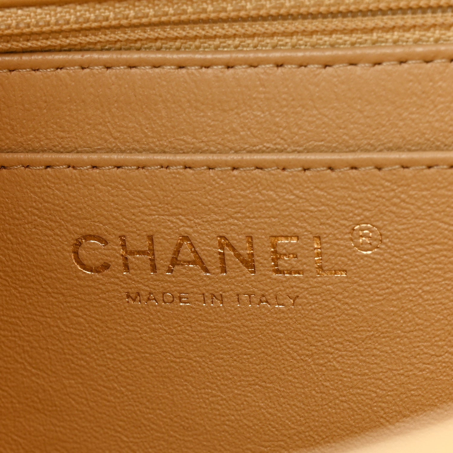 Chanel Metallic Patent Quilted Maxi Single Flap Beige 6 of 13