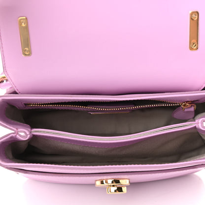 Salvatore Ferragamo Calfskin Flower Flap Bag Pink 5 of 9