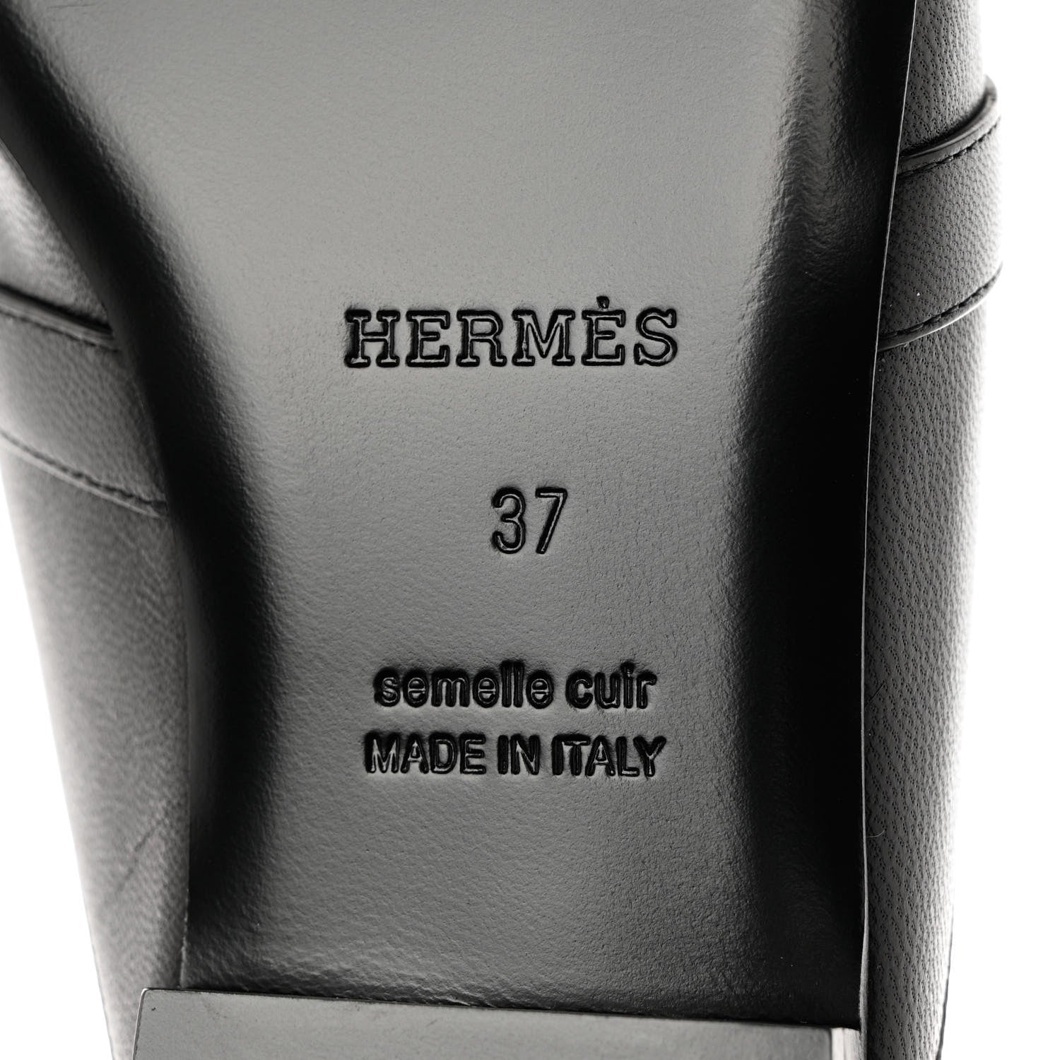 Hermes Goatskin Oz Mules 37 Black 8 of 11