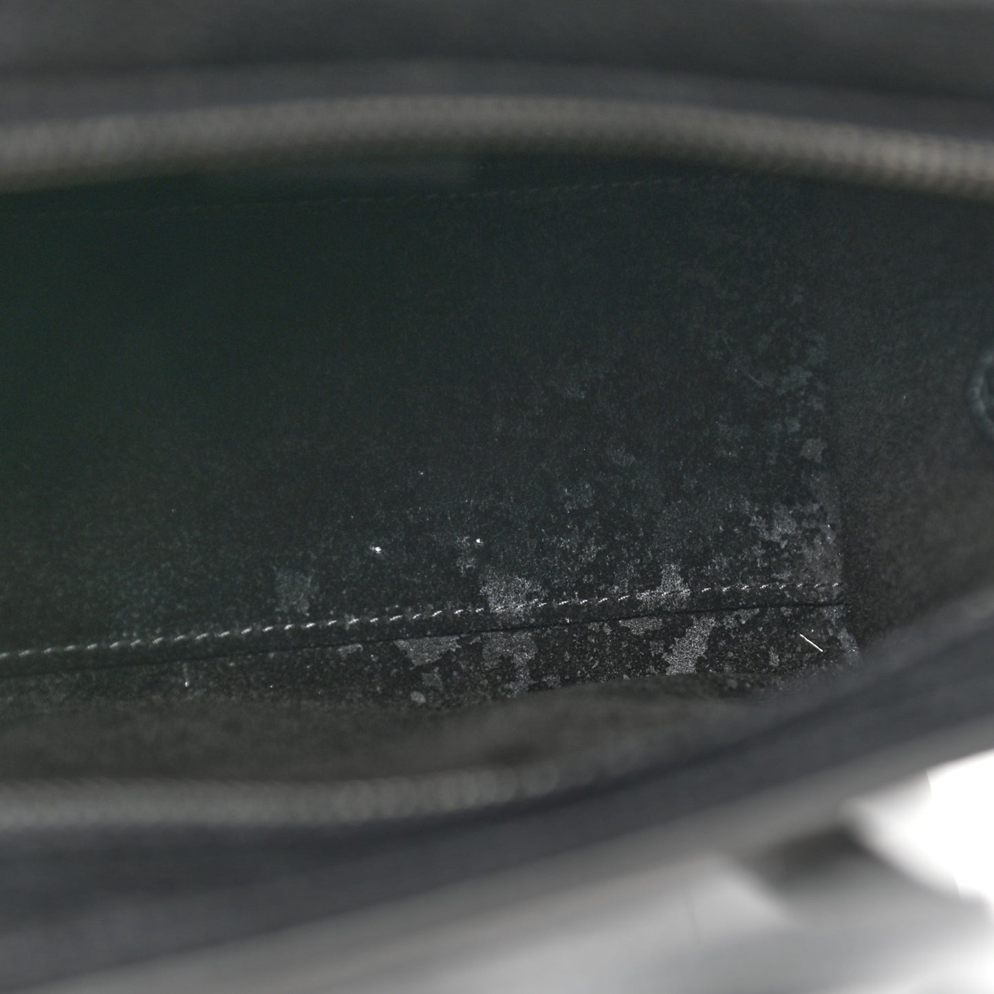 Drummed Calfskin Nano Luggage Black