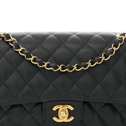 Chanel Caviar Quilted Medium Double Flap Black 8 of 11