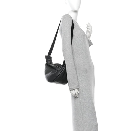 The Row Grained Calfskin Large Slouchy Banana Bag Black 2 of 9