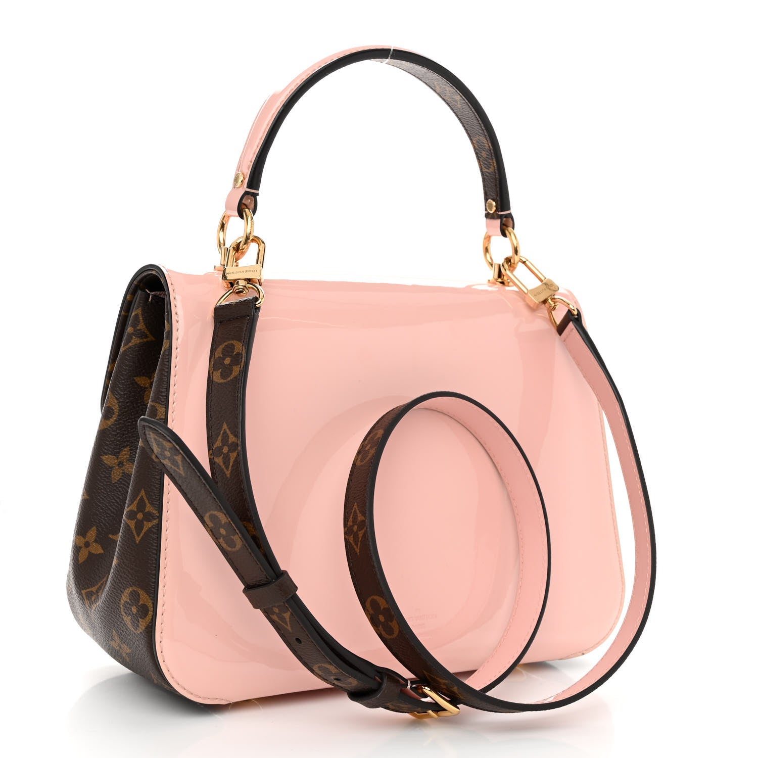 Louis Vuitton Patent Calfskin Monogram Cherrywood PM Rose Ballerine 3 of 8