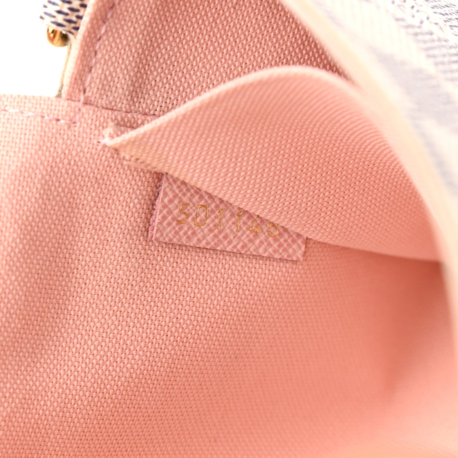 Louis Vuitton Damier Azur Pochette Felicie Chain Wallet Rose Ballerine 7 of 9