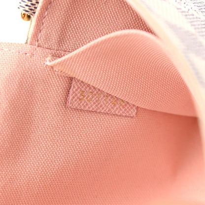 Louis Vuitton Damier Azur Pochette Felicie Chain Wallet Rose Ballerine 7 of 9