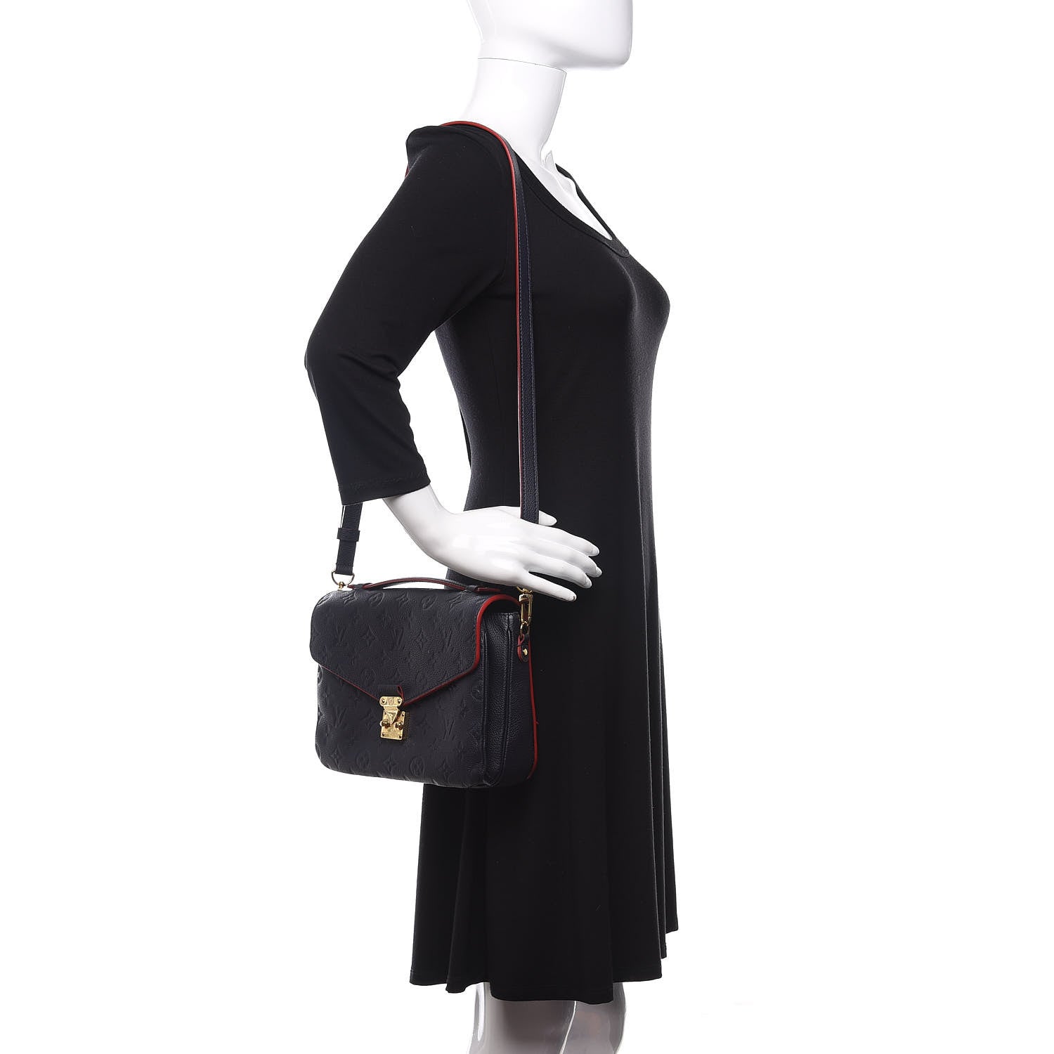 Louis Vuitton Empreinte Pochette Metis Marine Rouge 2 of 12