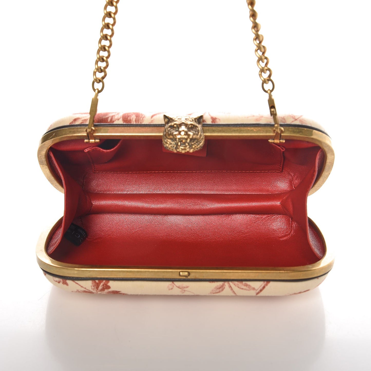 Linen Herbarium Print Broadway Box Clutch Cherry
