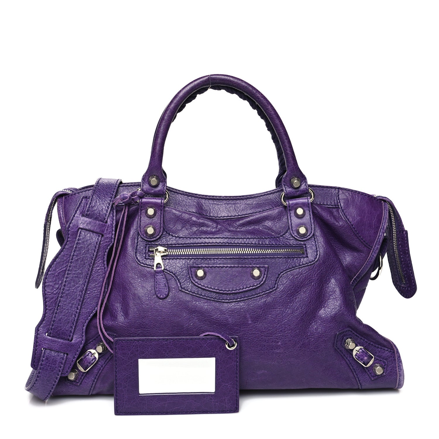 Balenciaga Agneau Giant 12 Silver Hardware City Dark Violet 1 of 16