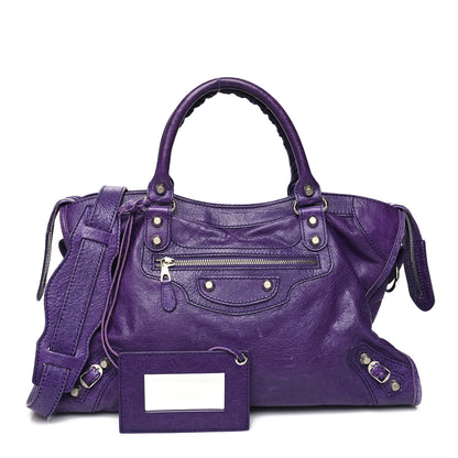 Balenciaga Agneau Giant 12 Silver Hardware City Dark Violet 1 of 16