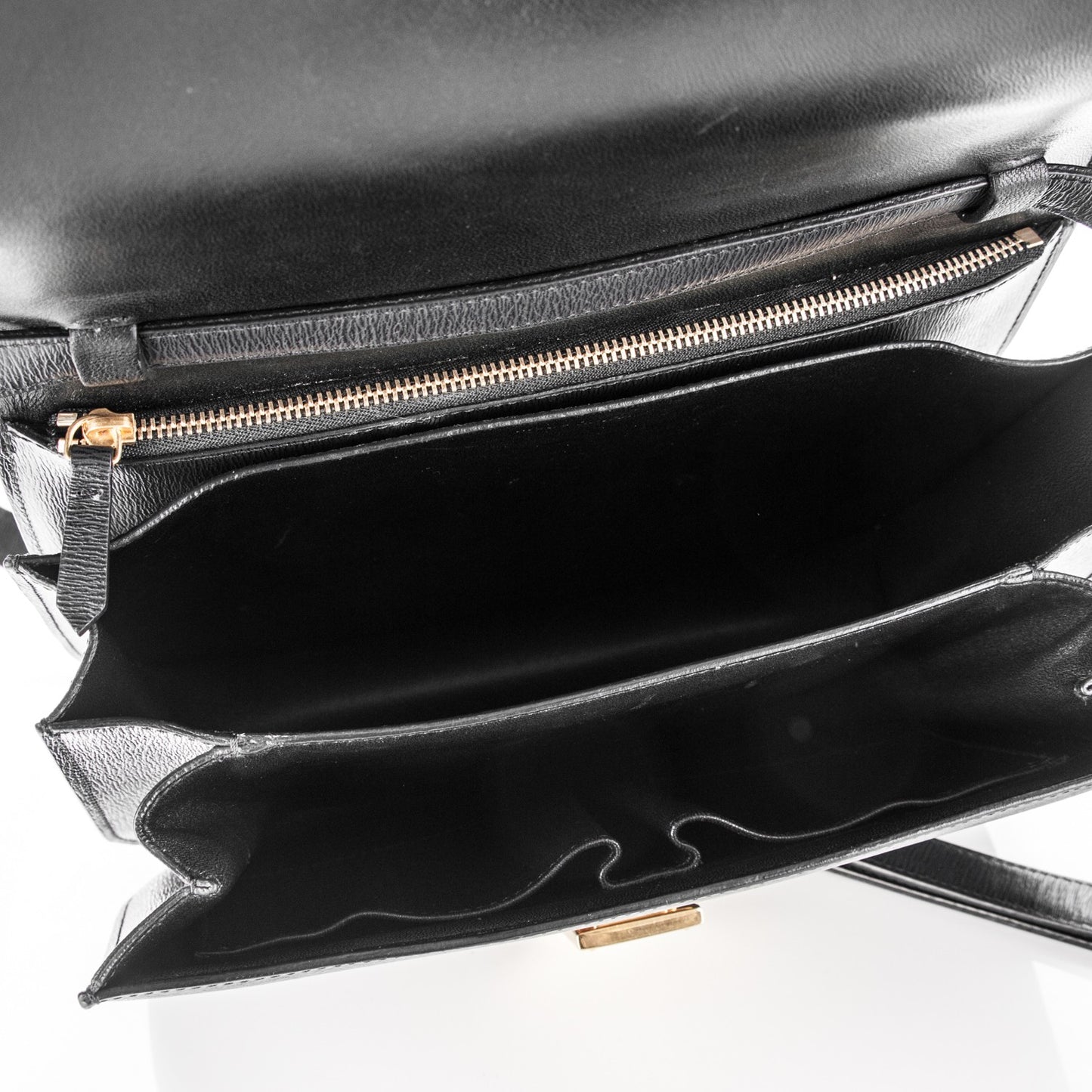 Liege Calfskin Medium Classic Box Flap Bag Black