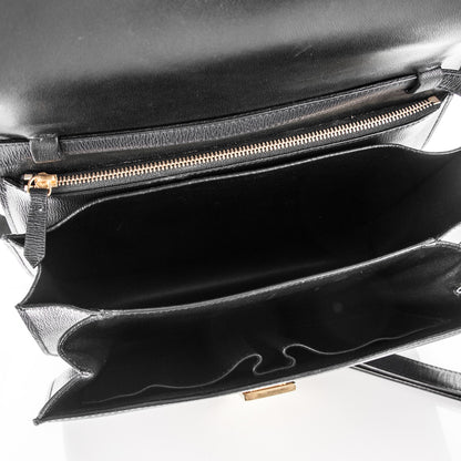Celine Liege Calfskin Medium Classic Box Flap Bag Black 5 of 7