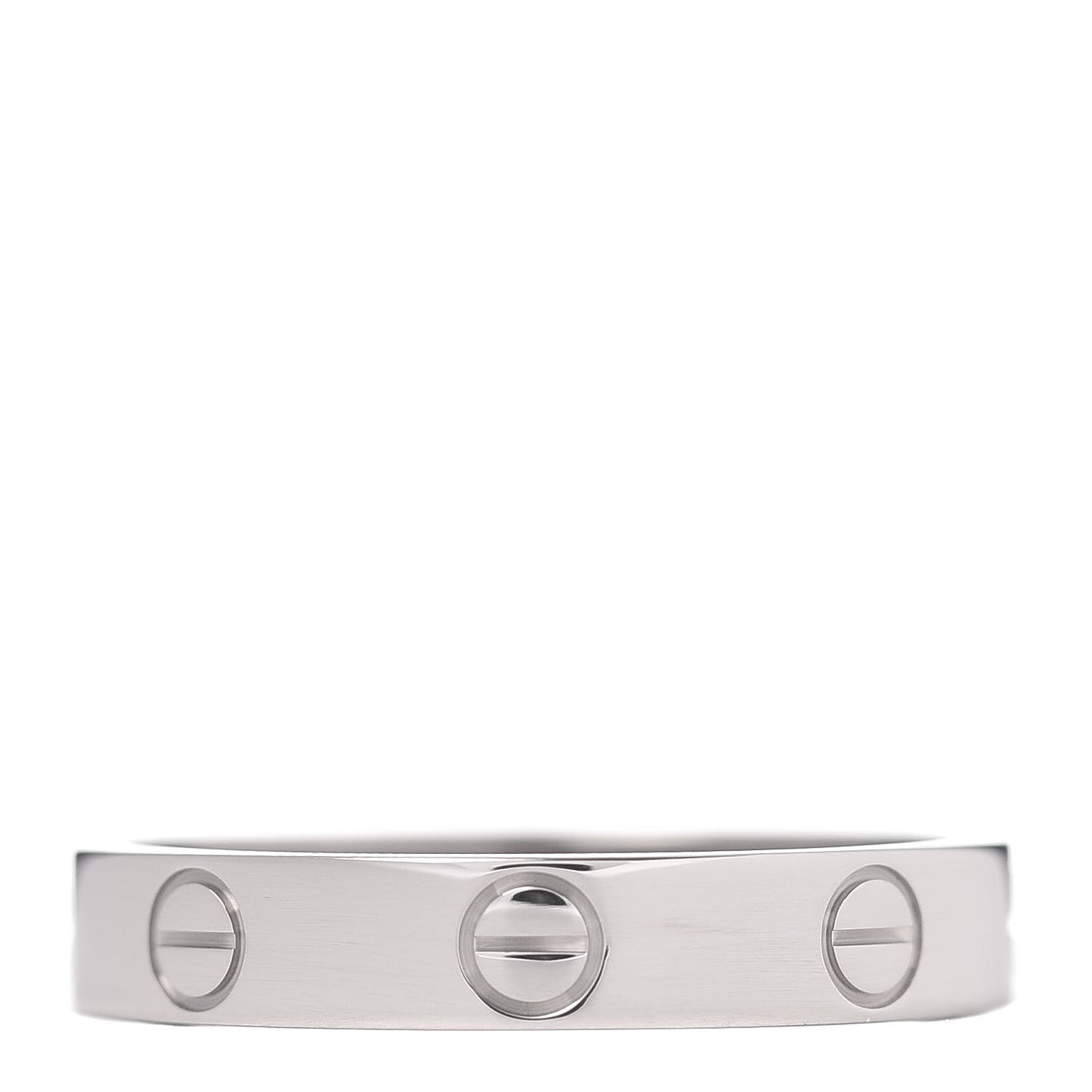 18K White Gold 3.5mm LOVE Wedding Band Ring 54 6.75