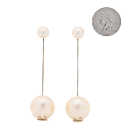 Chanel Pearl CC Chain Drop Earrings Gold 2 of 4