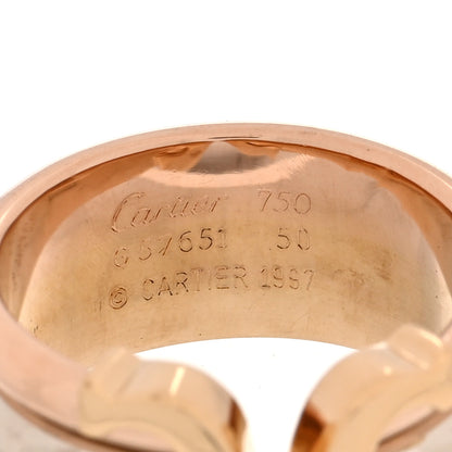 Cartier 18K Pink Yellow White Gold 8mm C De Cartier Ring 50 5.5 4 of 4