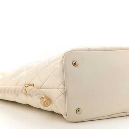 Chanel Crumpled Calfskin En Vogue Rope Hobo Bag White 9 of 11