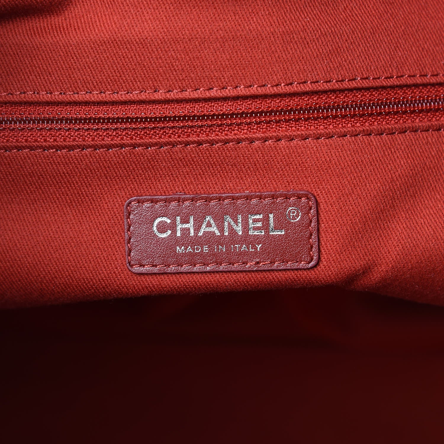 Chanel Lurex Boucle Large Deauville Tote Red 8 of 10