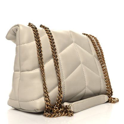 Saint Laurent Lambskin Quilted Toy Loulou Puffer Monogram Chain Satchel Crema Soft 3 of 10