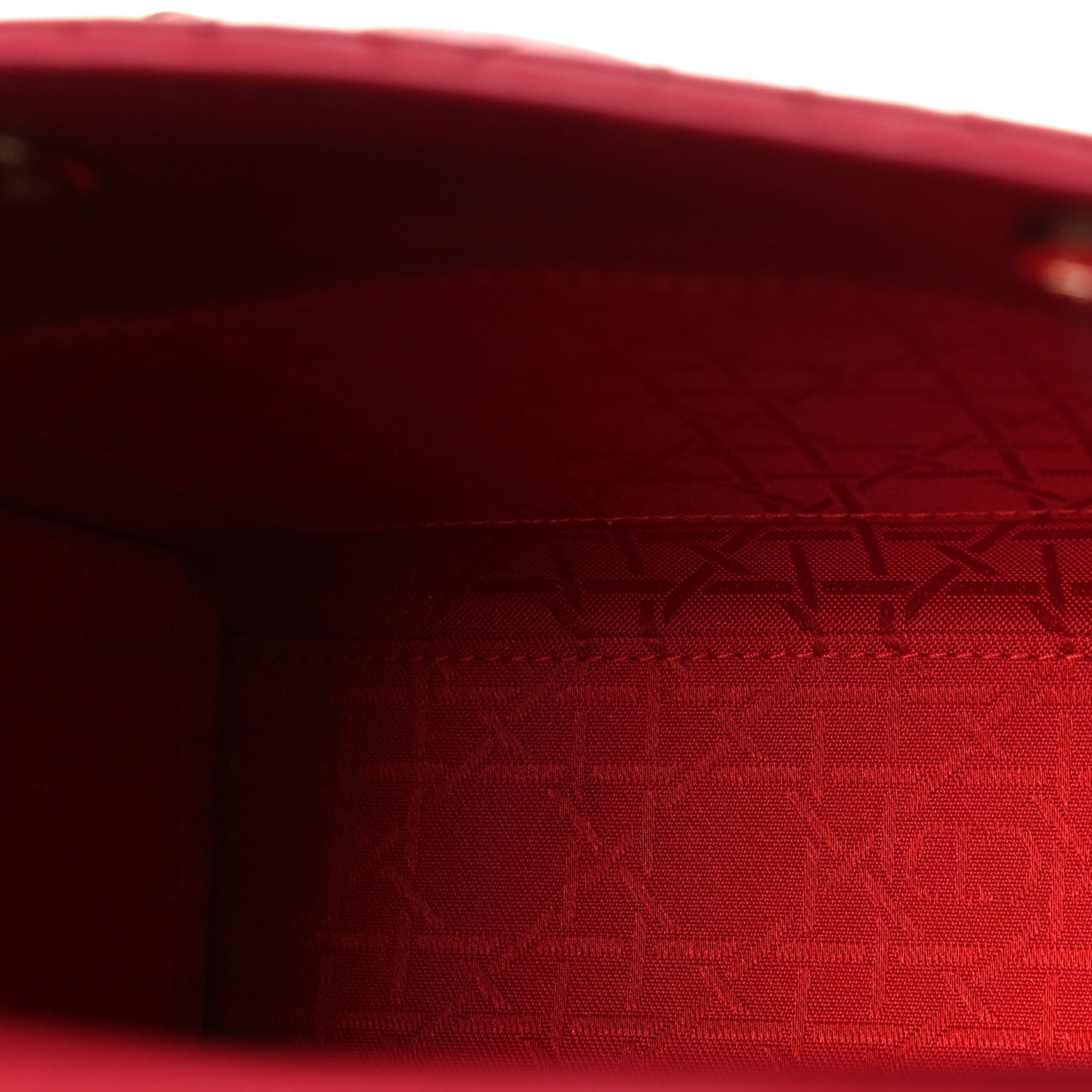 Lambskin Cannage Small My ABCDior Lady Dior Red