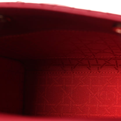 Christian Dior Lambskin Cannage Small My ABCDior Lady Dior Red 5 of 12