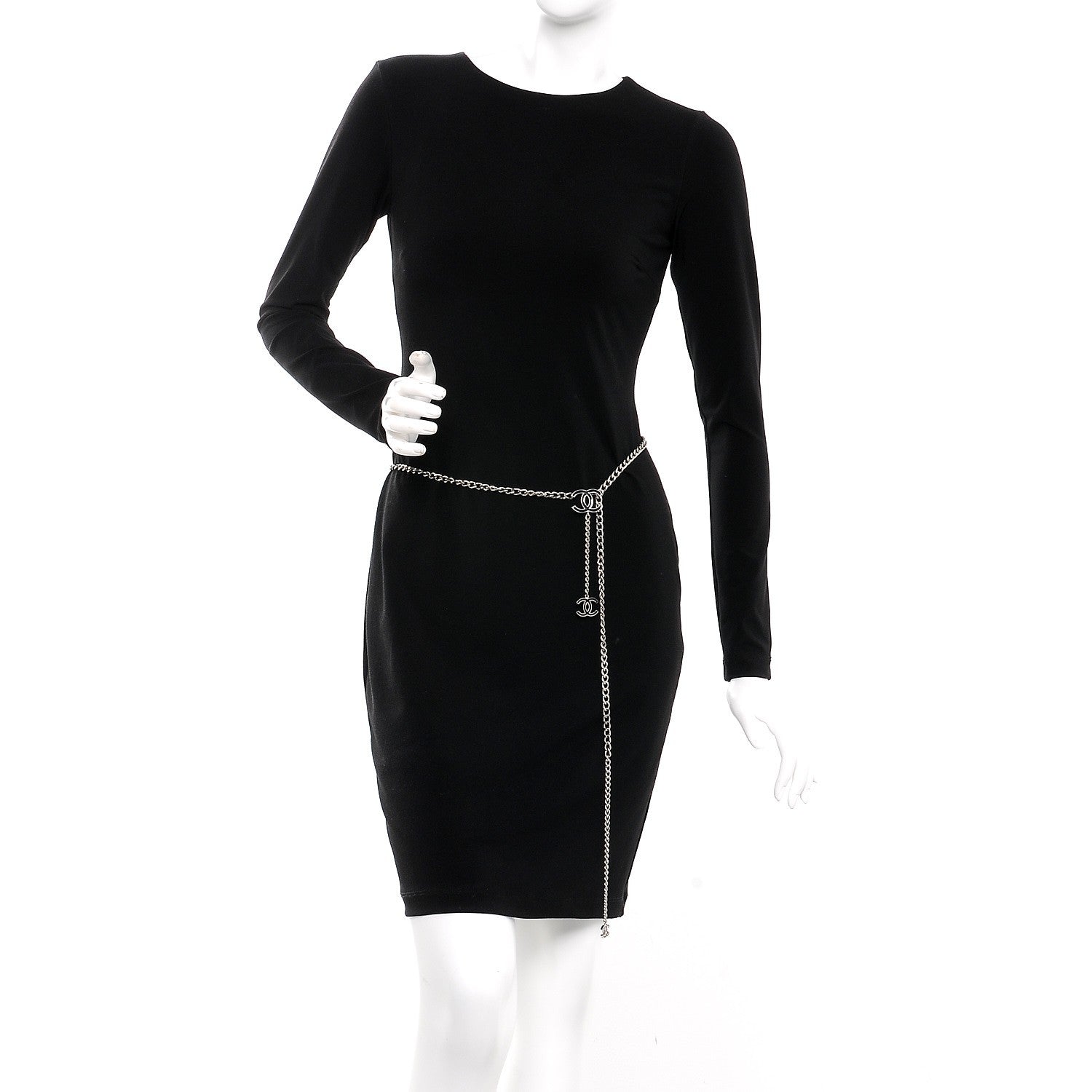Chanel Enamel CC Chain Belt Black Silver 2 of 4