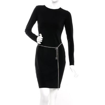 Chanel Enamel CC Chain Belt Black Silver 2 of 4
