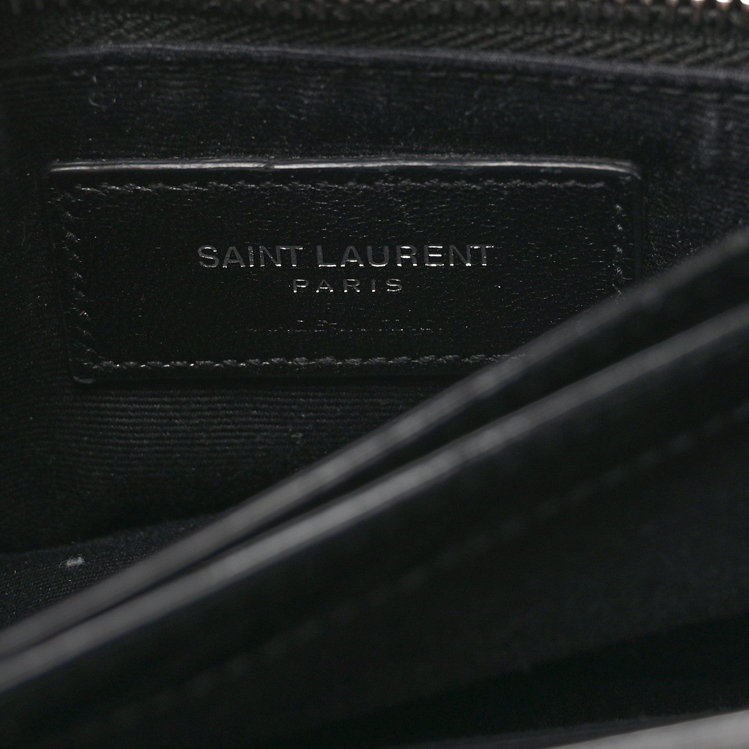 Saint Laurent Patent Y Quilted Monogram Toy Loulou Crossbody Bag Black 7 of 11