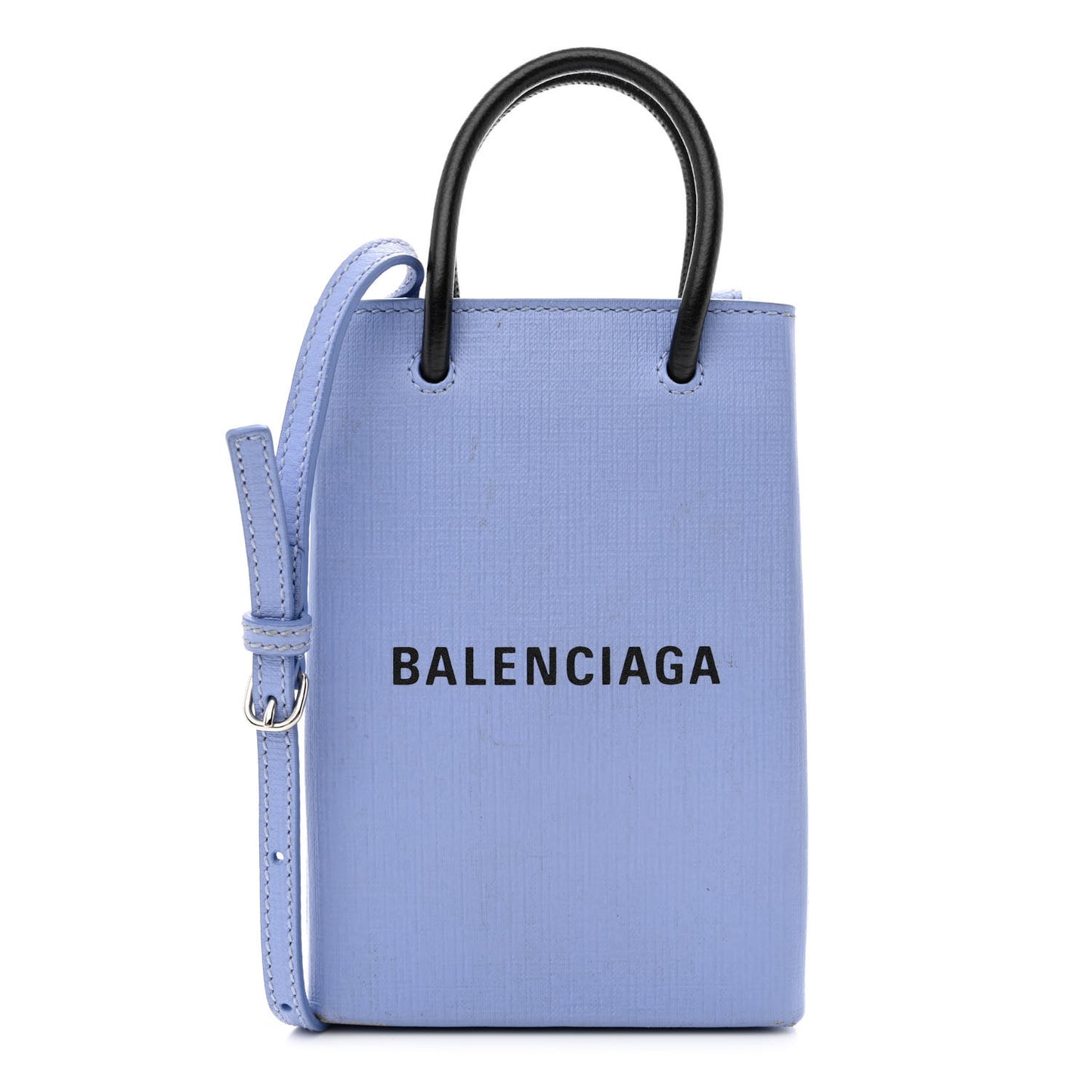 Squared Calfskin Logo Shopping Phone Holder Bag Light Purple
